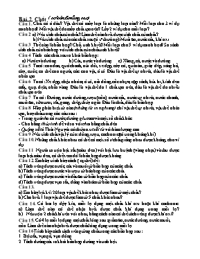 Bài tập Hóa học 8 - Bài 2 Chất (Cơ bản & nâng cao )